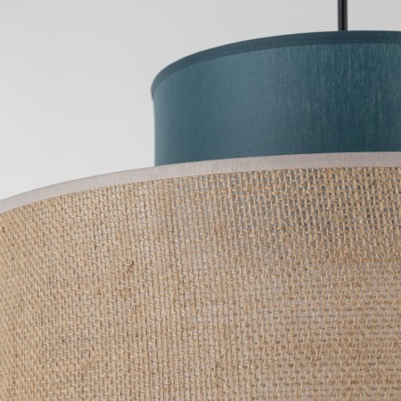 Lampa wisząca TK-Lighting DUO TKL3256  Lampa sufitowa kolor - czarny - juta styl Nowoczesny  Boho