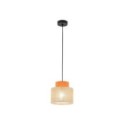 Lampa wisząca TK-Lighting DUO TKL3255  Lampa sufitowa kolor - czarny - juta styl Nowoczesny  Boho