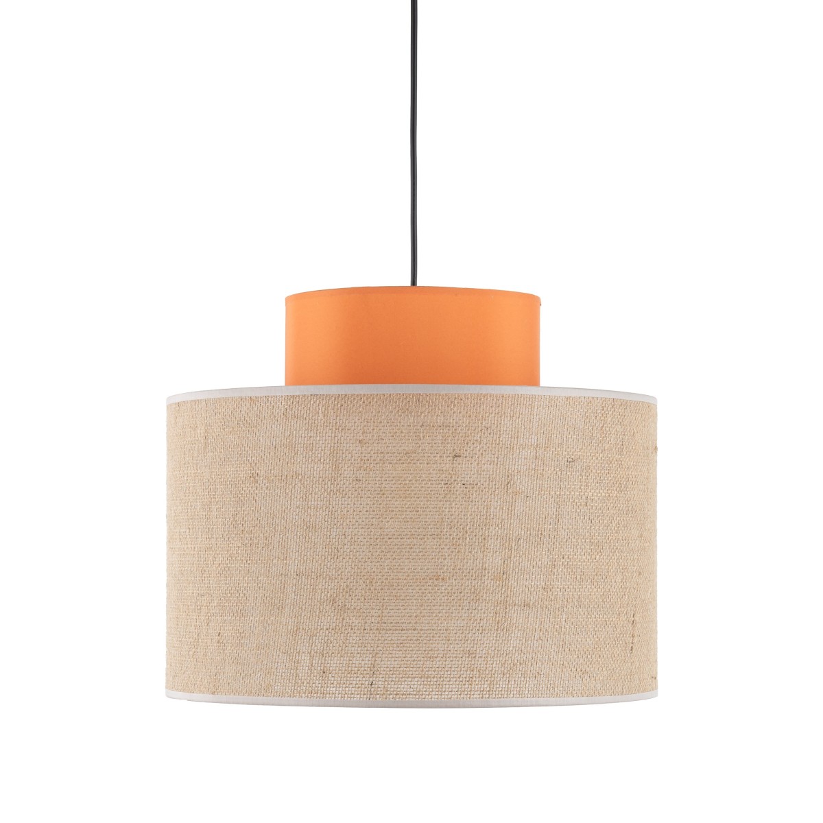 Lampa wisząca TK-Lighting DUO TKL3227 kolor - czarny - juta styl Nowoczesny  Boho