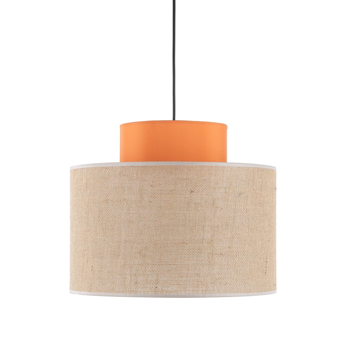 Lampa wisząca TK-Lighting DUO TKL3227 kolor - czarny - juta styl Nowoczesny  Boho