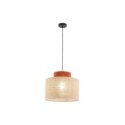 Lampa wisząca TK-Lighting DUO TKL3139  Lampa sufitowa kolor - czarny - juta styl Nowoczesny  Boho