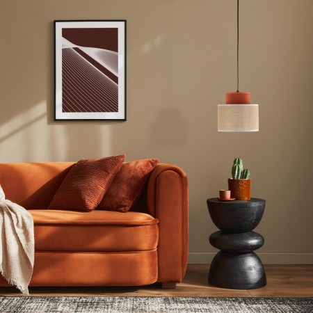 Lampa wisząca TK-Lighting DUO TKL2785  Lampa sufitowa kolor - czarny - juta styl Nowoczesny  Boho