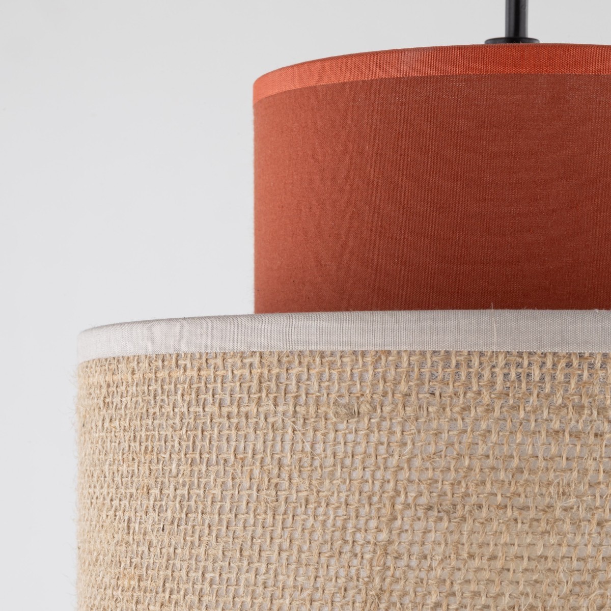 Lampa wisząca TK-Lighting DUO TKL2785  Lampa sufitowa kolor - czarny - juta styl Nowoczesny  Boho