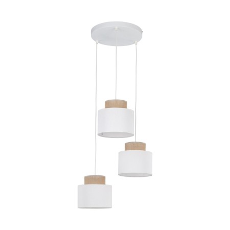 Lampa wisząca TK-Lighting DUO TKL2594  Lampa sufitowa kolor - biały - juta styl Nowoczesny  Boho