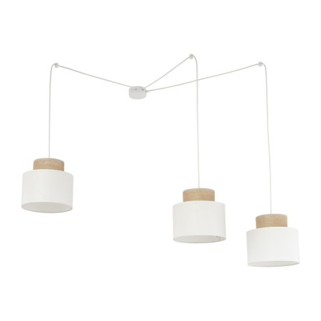 Lampa wisząca TK-Lighting DUO TKL2345 kolor - biały - juta styl Nowoczesny  Loftowy