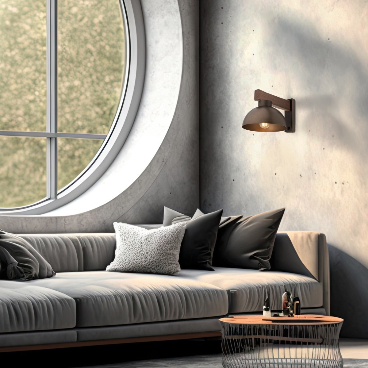 Kinkiet TK-Lighting OSLO TKL6279  Lampa ścienna kolor - brązowy - orzech styl Loftowy  Rustykalny