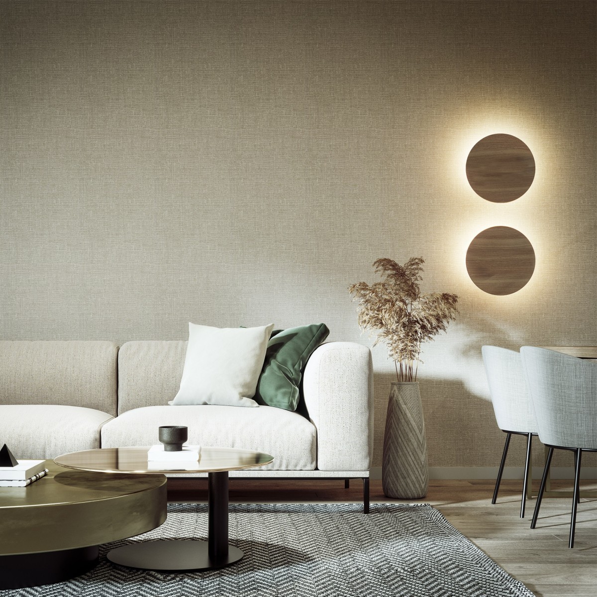 Kinkiet TK-Lighting LUNA TKL5449  Lampa ścienna kolor - dąb - czarny styl Nowoczesny  Boho