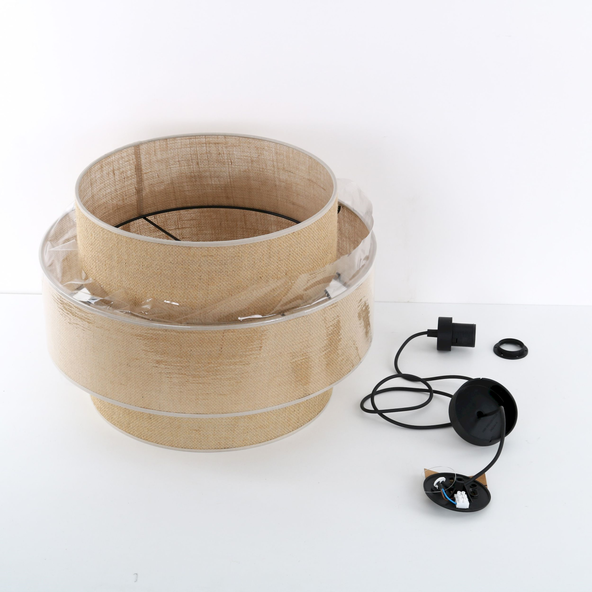 Lampa wisząca TK-Lighting CALISTO TKL5419 kolor - czarny - juta styl Nowoczesny  Boho