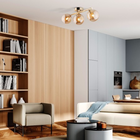 Lampa sufitowa TK-Lighting ESTERA TKL5418  Lampa ścienna kolor - złoty - bursztynowy styl Nowoczesny  Glamour