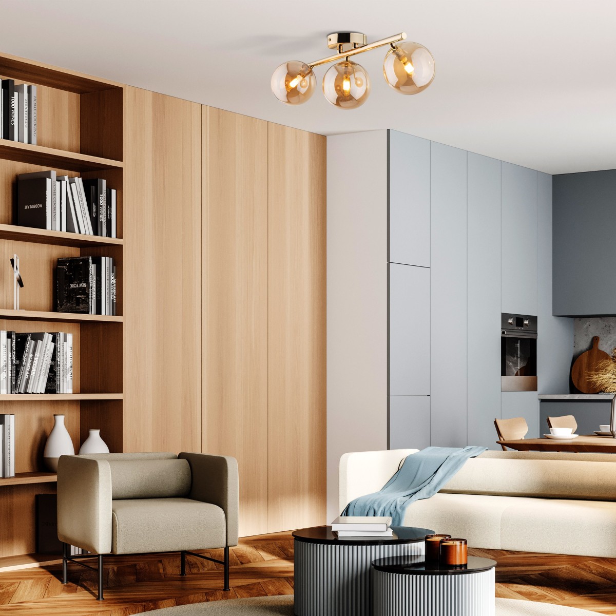 Lampa sufitowa TK-Lighting ESTERA TKL5418  Lampa ścienna kolor - złoty - bursztynowy styl Nowoczesny  Glamour