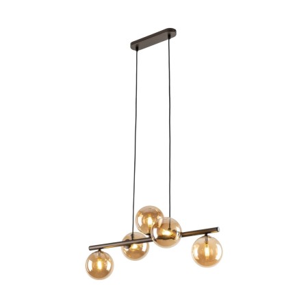 Lampa wisząca TK-Lighting ESTERA TKL6105  Lampa sufitowa kolor - brązowy - bursztynowy styl Nowoczesny  Glamour