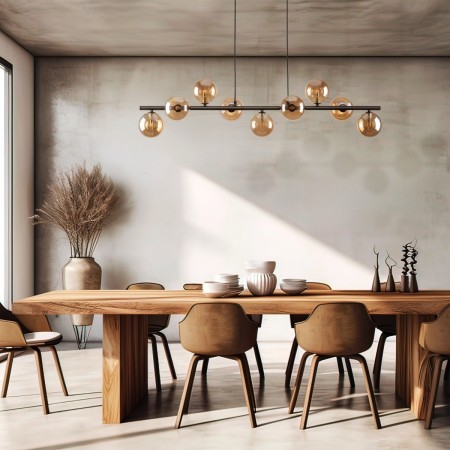Lampa wisząca TK-Lighting ESTERA TKL4340  Lampa sufitowa kolor - brązowy - bursztynowy styl Nowoczesny  Glamour