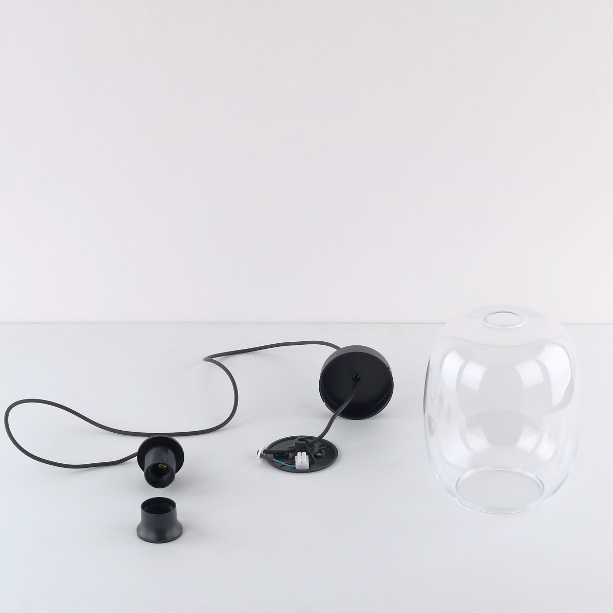 Lampa wisząca TK-Lighting ELIO TKL4339 kolor - czarny - transparentny styl Nowoczesny  Loftowy