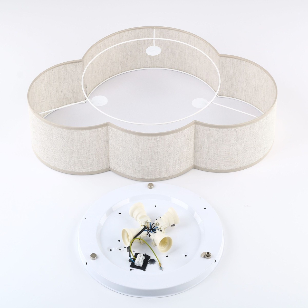 Lampa sufitowa TK-Lighting CLOUD TKL4336 kolor - biały - len styl Nowoczesny  Skandynawski