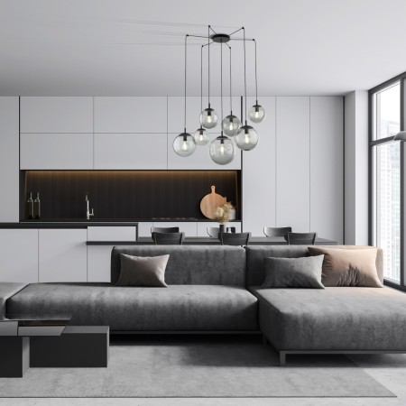 Lampa wisząca TK-Lighting ESME TKL5385  Lampa sufitowa kolor - czarny - grafitowy styl Nowoczesny  Glamour