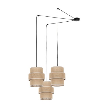 Lampa wisząca TK-Lighting CALISTO TKL5403 kolor - czarny - juta styl Nowoczesny  Boho