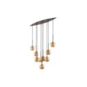 Lampa wisząca TK-Lighting ESTERA TKL6149 kolor - brązowy - bursztynowy styl Nowoczesny  Glamour