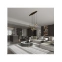 Lampa wisząca TK-Lighting ESTERA TKL6149 kolor - brązowy - bursztynowy styl Nowoczesny  Glamour