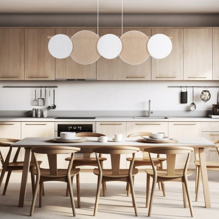 Lampa wisząca TK-Lighting PULSE TKL4815  Lampa sufitowa kolor - biały - sosna styl Nowoczesny  Boho