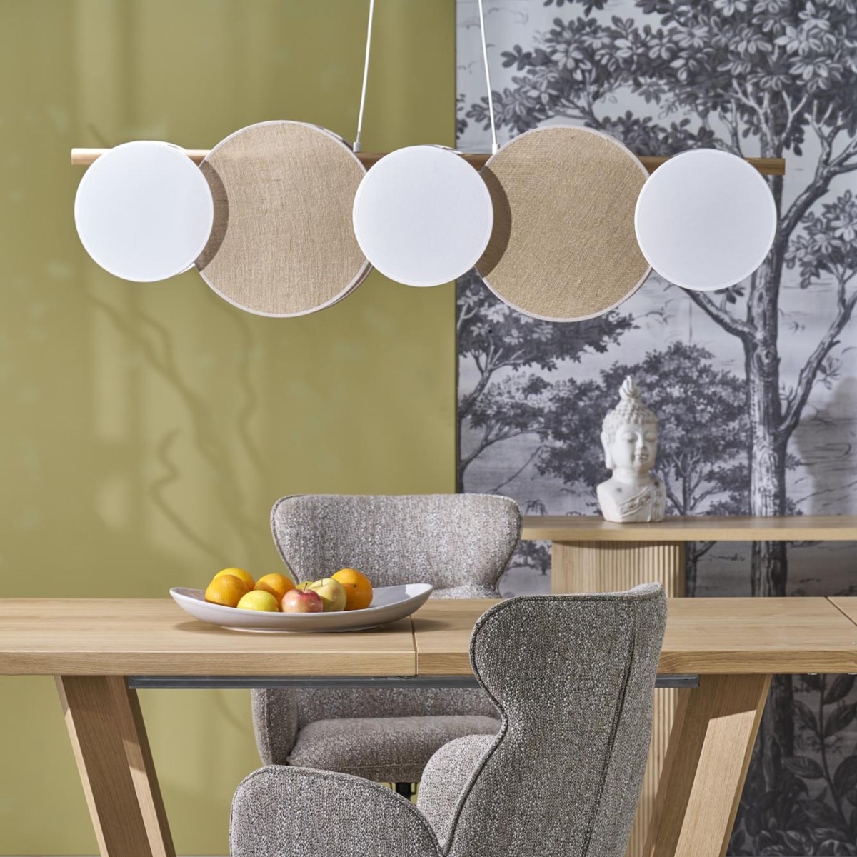 Lampa wisząca TK-Lighting PULSE TKL4815  Lampa sufitowa kolor - biały - sosna styl Nowoczesny  Boho