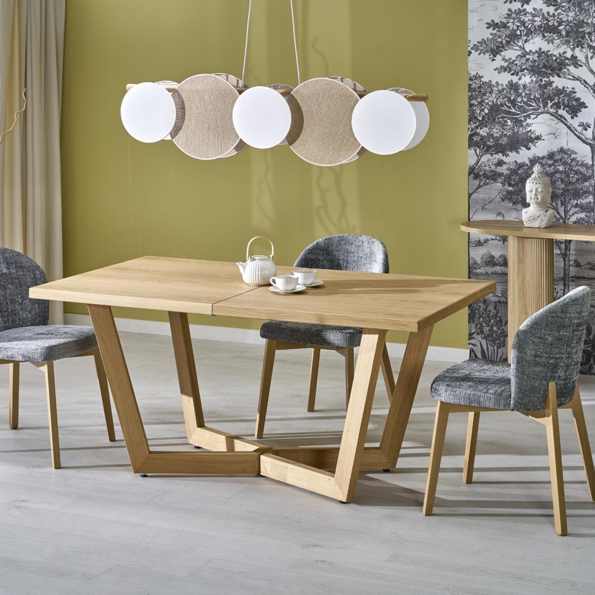 Lampa wisząca TK-Lighting PULSE TKL4815  Lampa sufitowa kolor - biały - sosna styl Nowoczesny  Boho