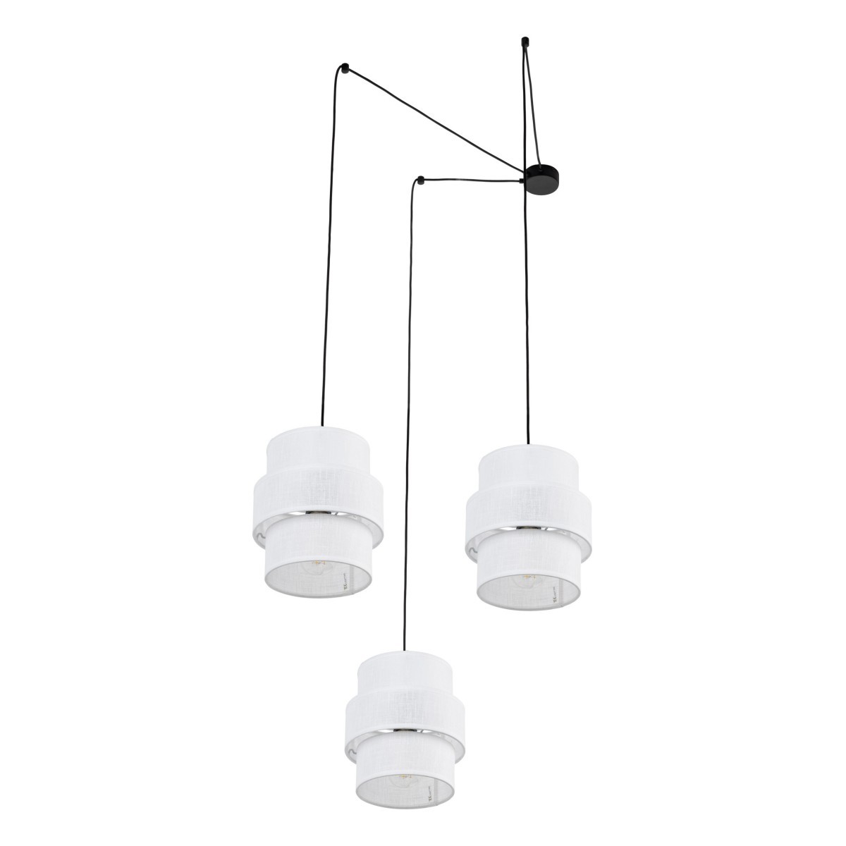 Lampa wisząca TK-Lighting CALISTO TKL5975 kolor - czarny - biały styl Nowoczesny  Loftowy