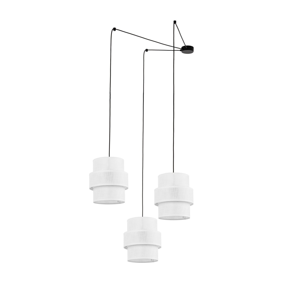 Lampa wisząca TK-Lighting CALISTO TKL5975 kolor - czarny - biały styl Nowoczesny  Loftowy