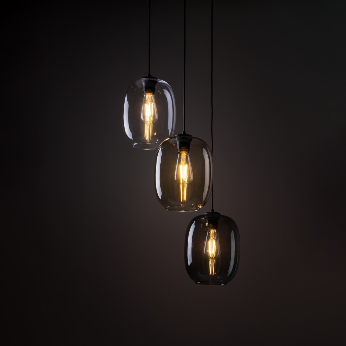 Lampa wisząca TK-Lighting ELIO TKL5973  Lampa sufitowa kolor - czarny - transparentny styl Nowoczesny  Skandynawski