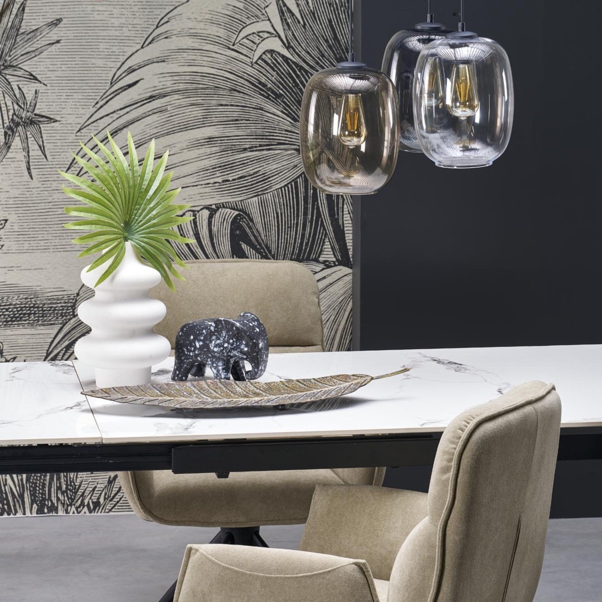 Lampa wisząca TK-Lighting ELIO TKL5973  Lampa sufitowa kolor - czarny - transparentny styl Nowoczesny  Skandynawski