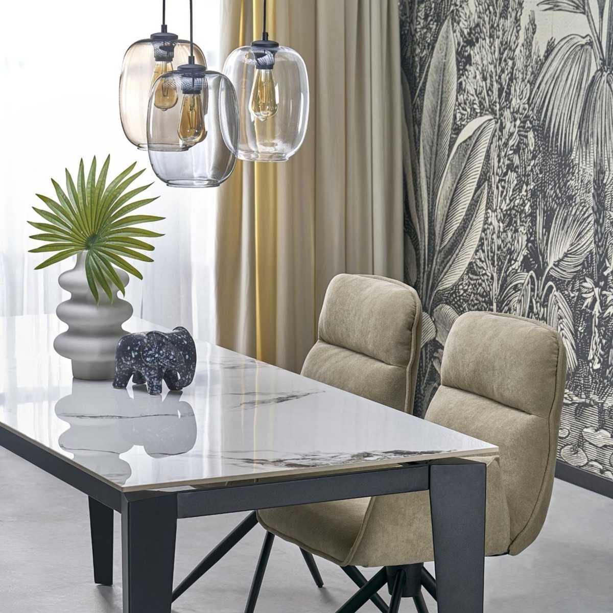 Lampa wisząca TK-Lighting ELIO TKL5973  Lampa sufitowa kolor - czarny - transparentny styl Nowoczesny  Skandynawski