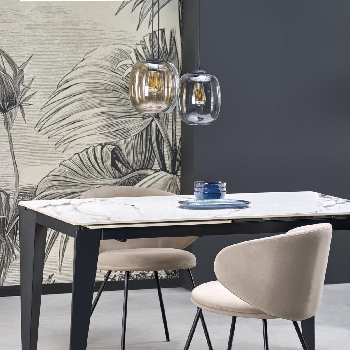 Lampa wisząca TK-Lighting ELIO TKL5973  Lampa sufitowa kolor - czarny - transparentny styl Nowoczesny  Skandynawski