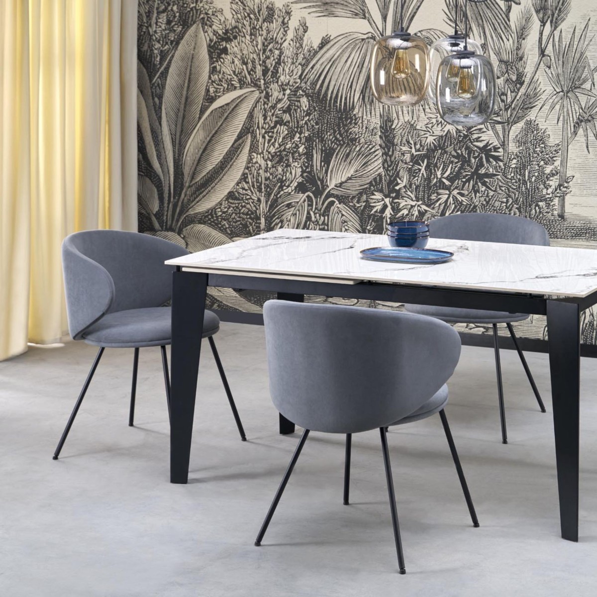 Lampa wisząca TK-Lighting ELIO TKL5973  Lampa sufitowa kolor - czarny - transparentny styl Nowoczesny  Skandynawski