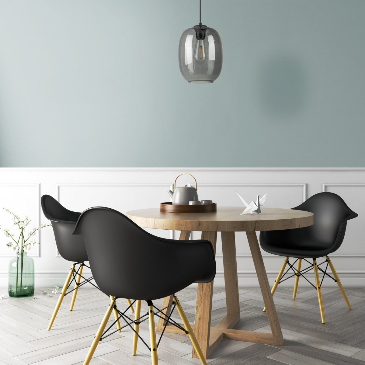 Lampa wisząca TK-Lighting ELIO TKL5971  Lampa sufitowa kolor - czarny - grafitowy styl Nowoczesny  Loftowy