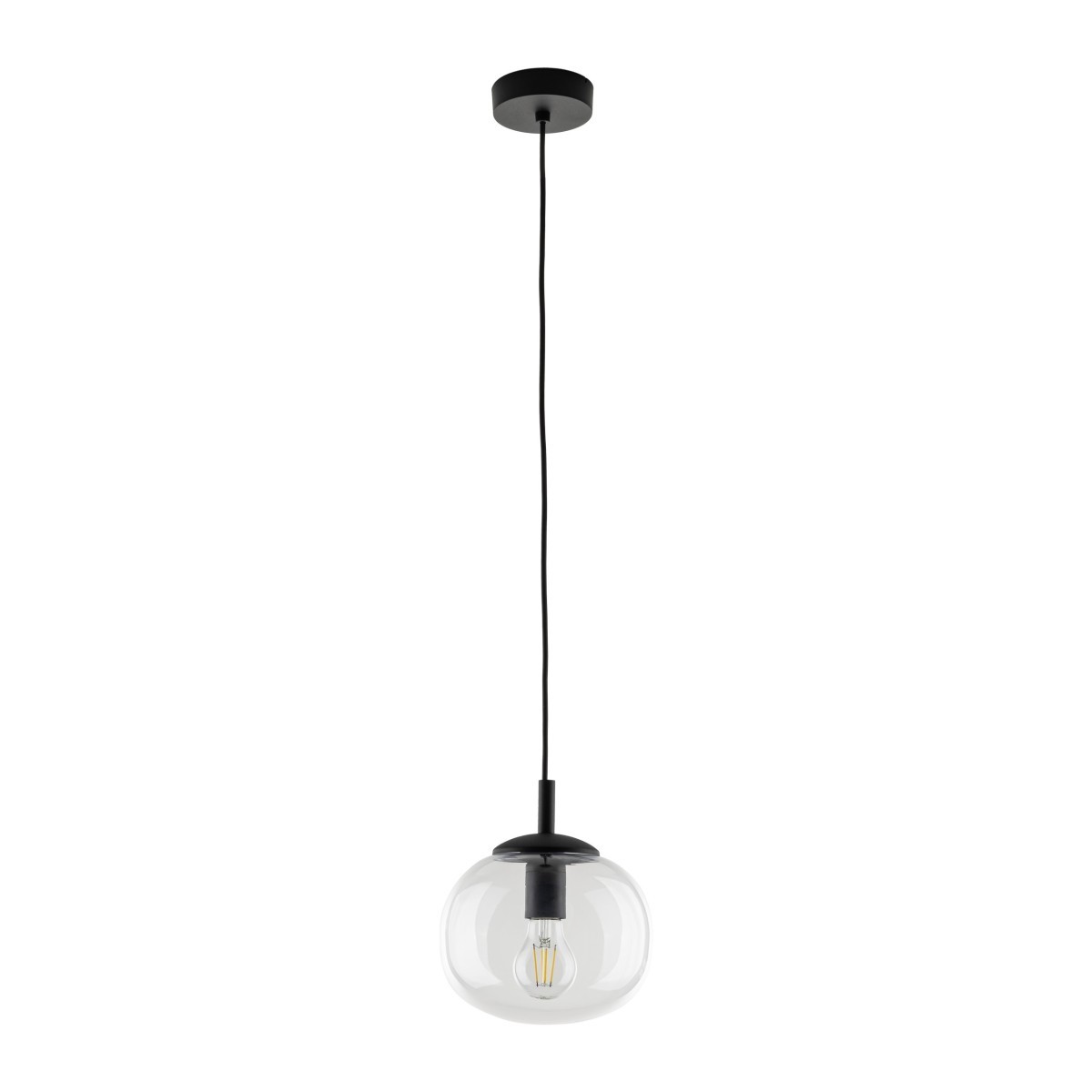 Lampa wisząca TK-Lighting VIBE TKL5823  Lampa sufitowa kolor - czarny - transparentny styl Loftowy  Klasyczny