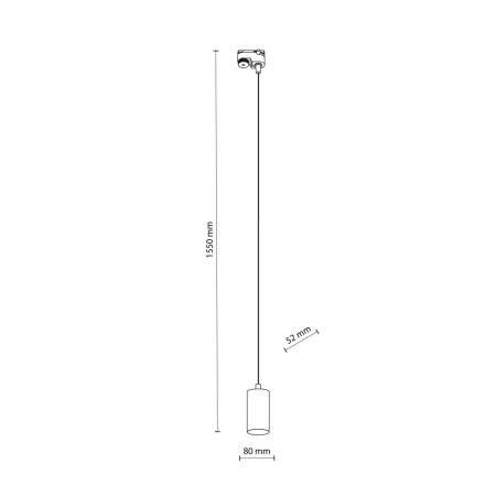 Systemy szynowe TK-Lighting TRACER TKL4934  Lampa wisząca kolor - biały styl Nowoczesny  Loftowy