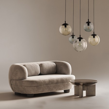 Lampa wisząca TK-Lighting ESME TKL4796  Lampa sufitowa kolor - czarny - transparentny styl Nowoczesny  Glamour