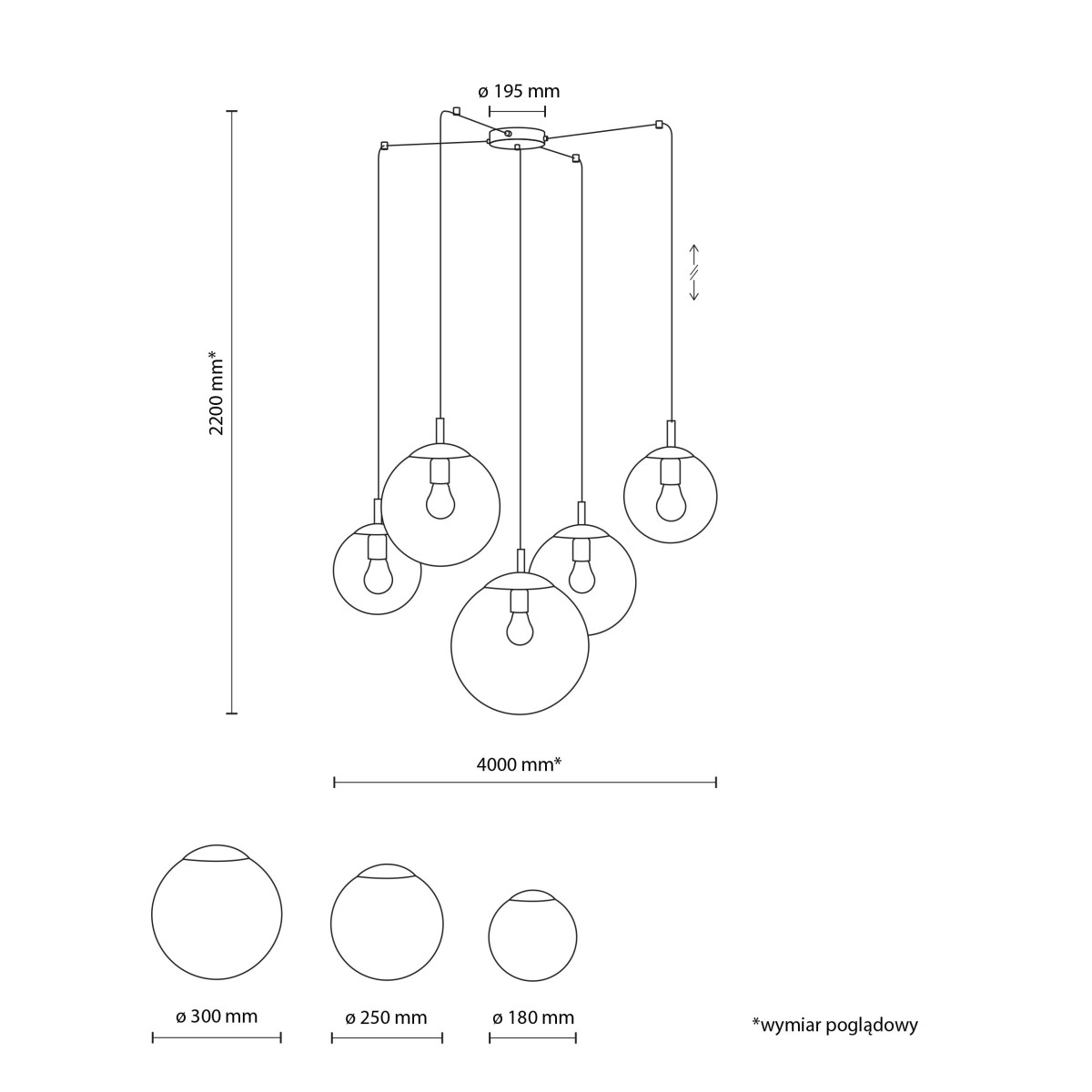 Lampa wisząca TK-Lighting ESME TKL4791  Lampa sufitowa kolor - czarny - biały styl Nowoczesny  Glamour