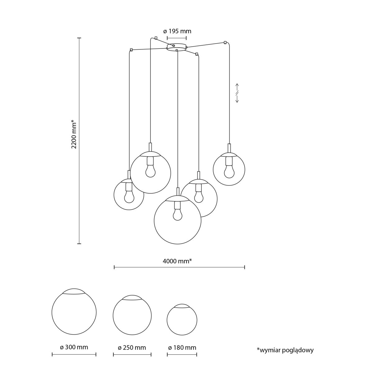 Lampa wisząca TK-Lighting ESME TKL4791  Lampa sufitowa kolor - czarny - biały styl Nowoczesny  Glamour