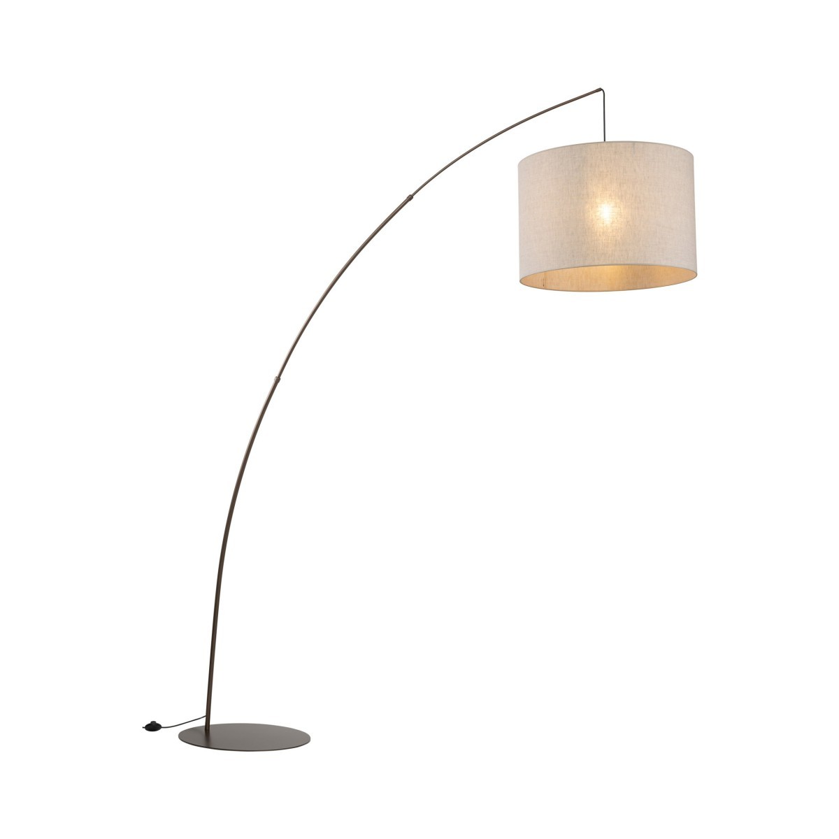 Lampa podłogowa TK-Lighting MOBY TKL6097 kolor - brązowy - len styl Nowoczesny  Boho