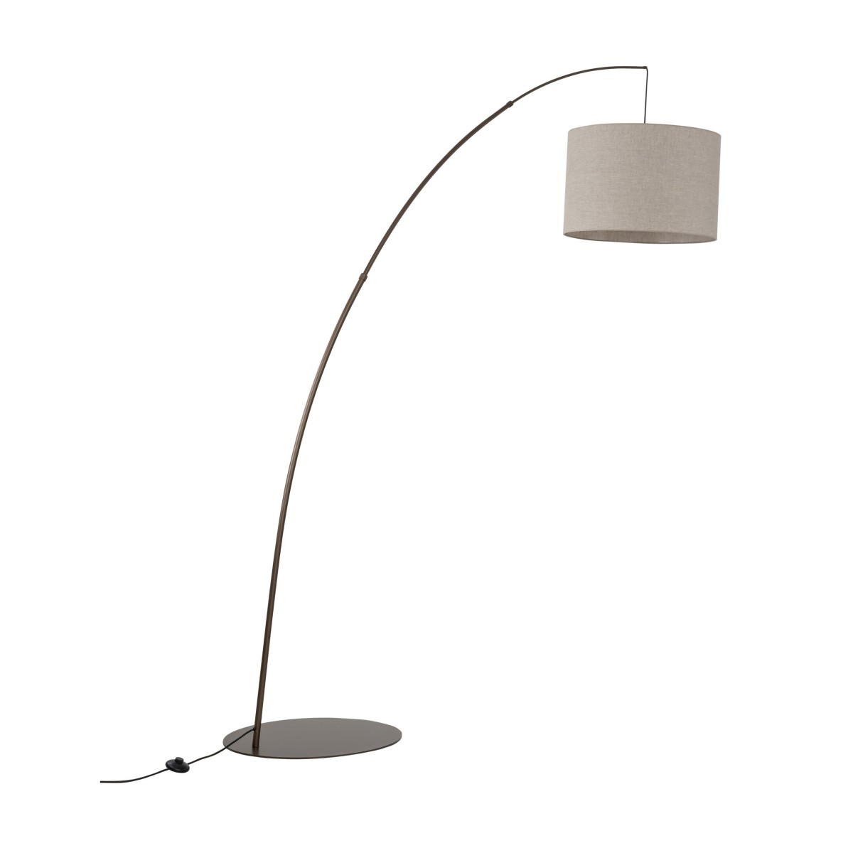Lampa podłogowa TK-Lighting MOBY TKL6097 kolor - brązowy - len styl Nowoczesny  Boho