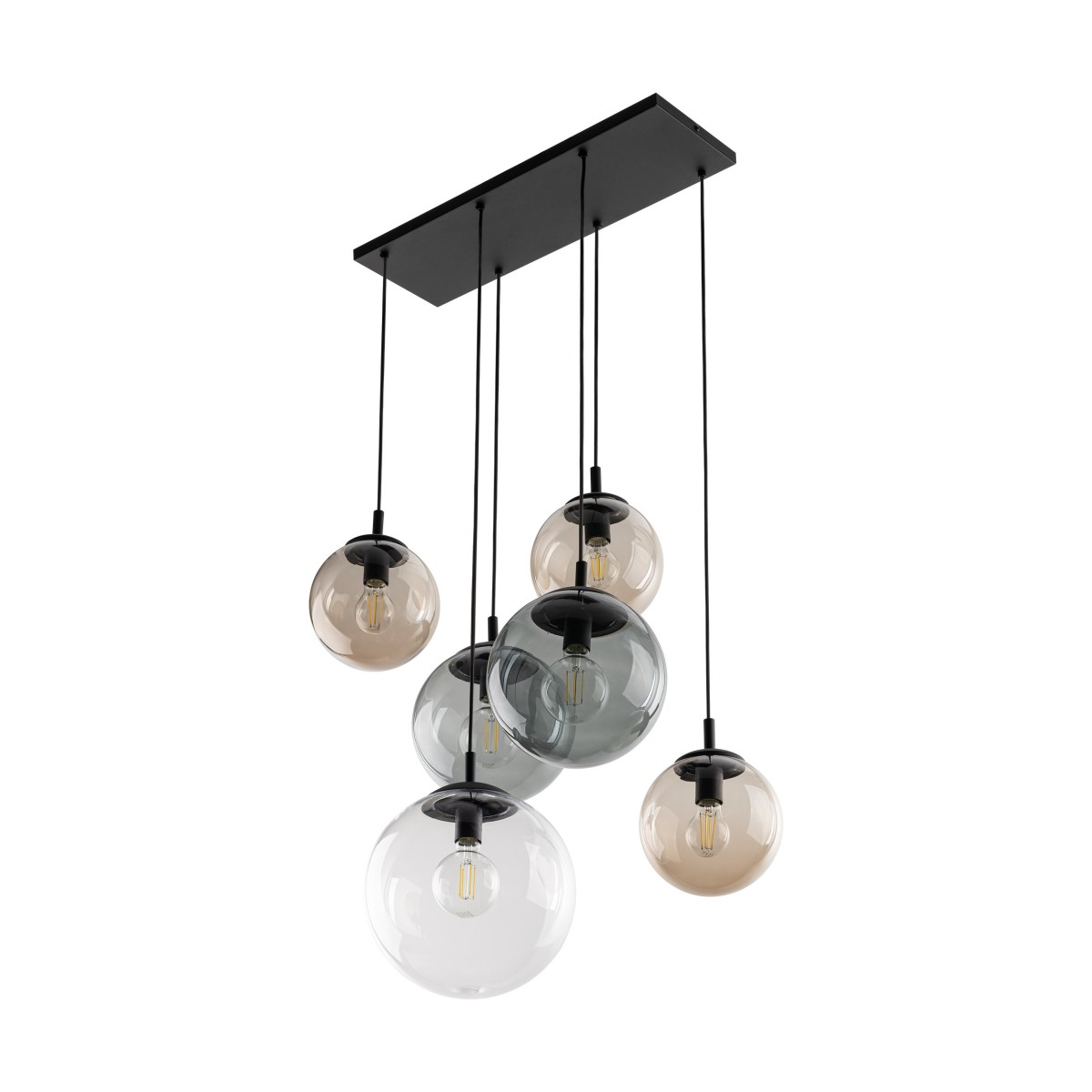 Lampa wisząca TK-Lighting ESME TKL4819  Lampa sufitowa kolor - czarny - transparentny styl Nowoczesny  Glamour