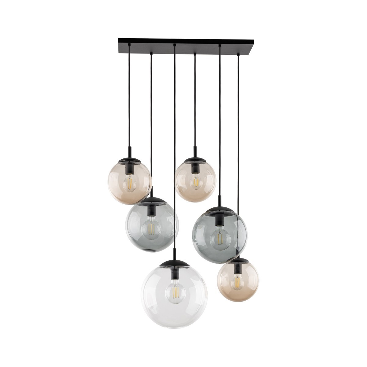 Lampa wisząca TK-Lighting ESME TKL4819  Lampa sufitowa kolor - czarny - transparentny styl Nowoczesny  Glamour