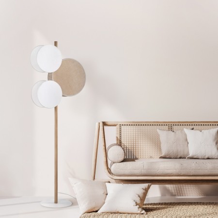 Lampa podłogowa TK-Lighting PULSE TKL5960 kolor - biały - sosna styl Nowoczesny  Boho