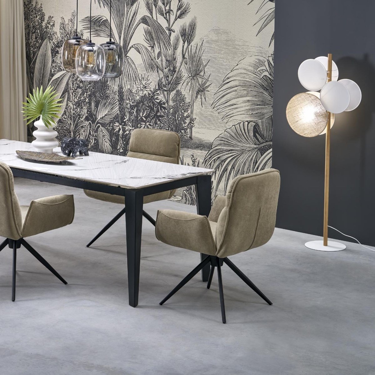 Lampa podłogowa TK-Lighting PULSE TKL5960 kolor - biały - sosna styl Nowoczesny  Boho