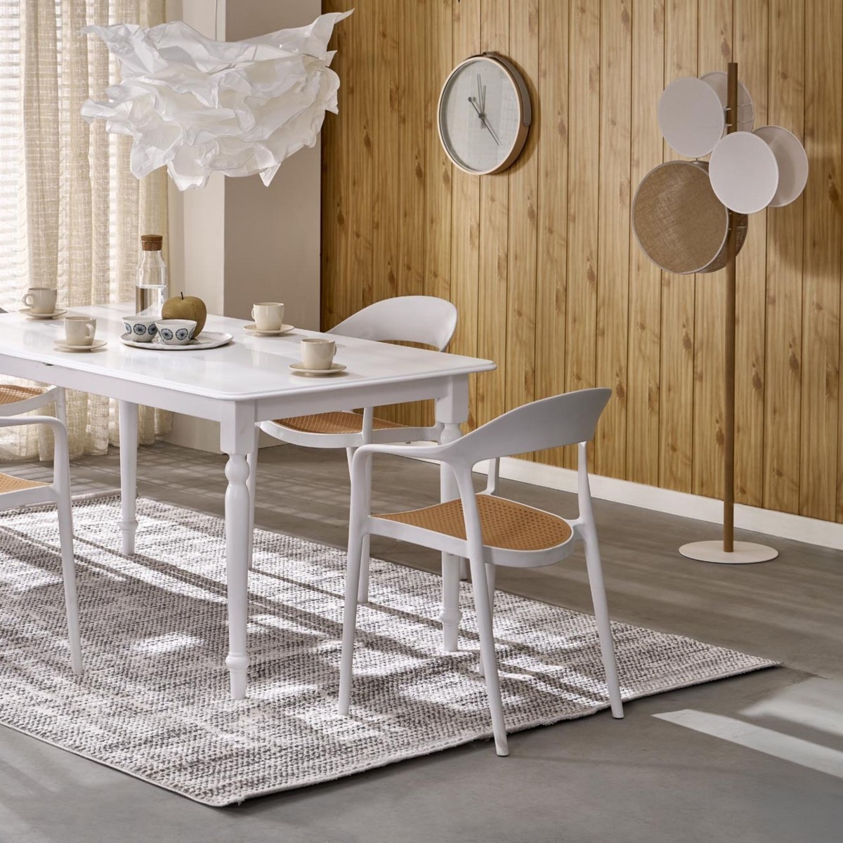 Lampa podłogowa TK-Lighting PULSE TKL5960 kolor - biały - sosna styl Nowoczesny  Boho