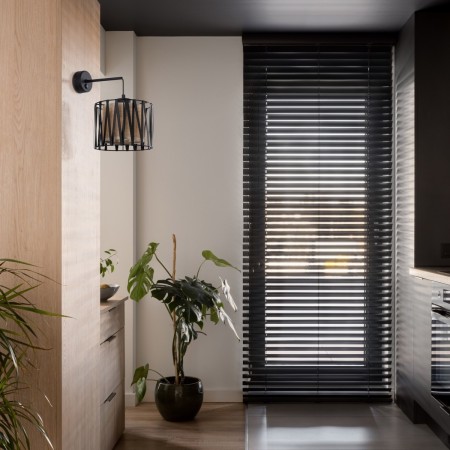 Lampa ścienna TK-Lighting HARMONY TKL5950  Kinkiet kolor - czarny - juta styl Nowoczesny  Klasyczny