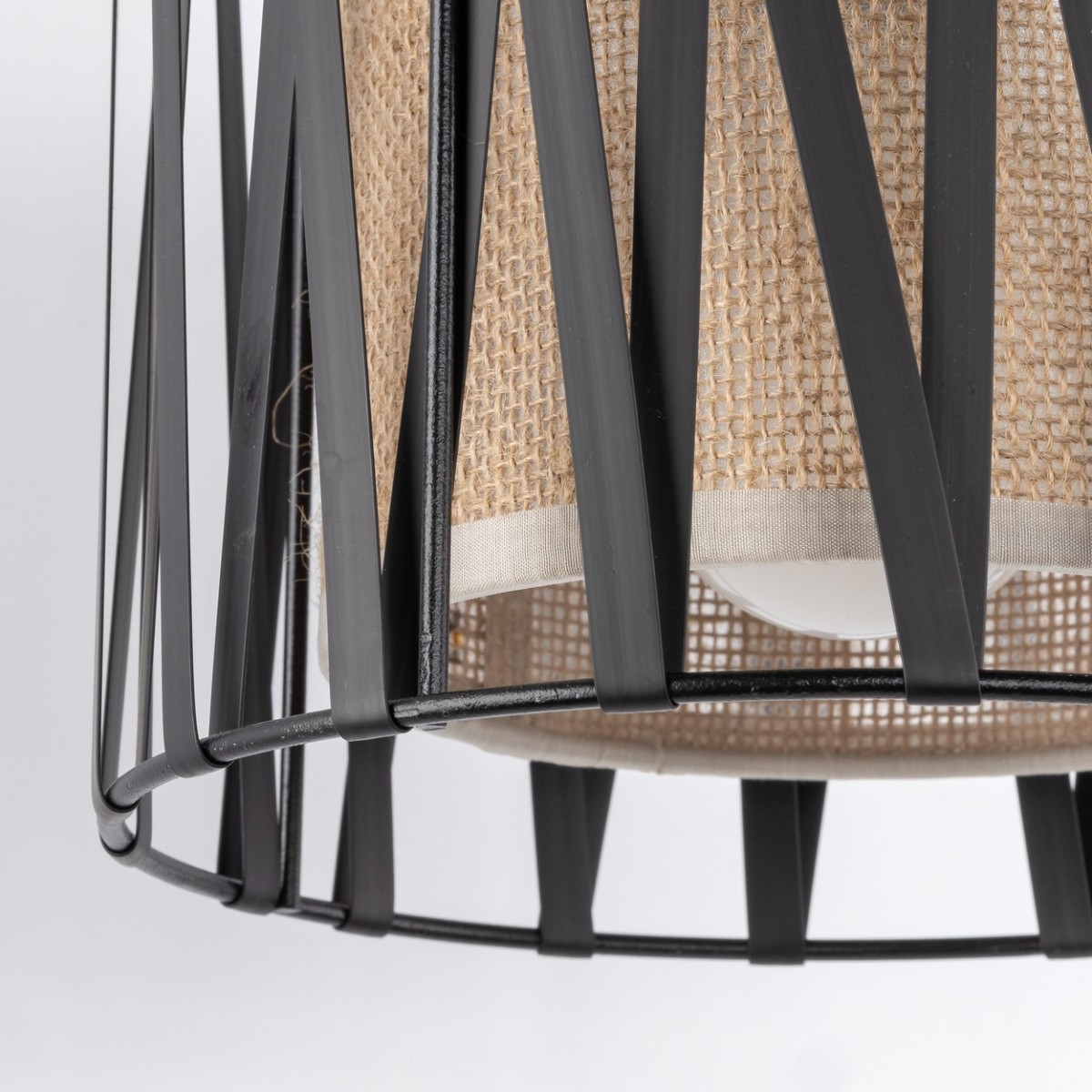 Lampa ścienna TK-Lighting HARMONY TKL5950  Kinkiet kolor - czarny - juta styl Nowoczesny  Klasyczny