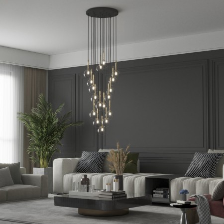 Lampa wisząca TK-Lighting NILOS TKL5945  Lampa sufitowa kolor - złoty - czarny styl Nowoczesny  Glamour