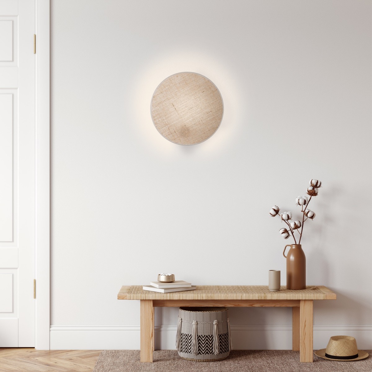 Lampa ścienna TK-Lighting PULSE TKL4814  Kinkiet kolor - biały - sosna styl Nowoczesny  Boho