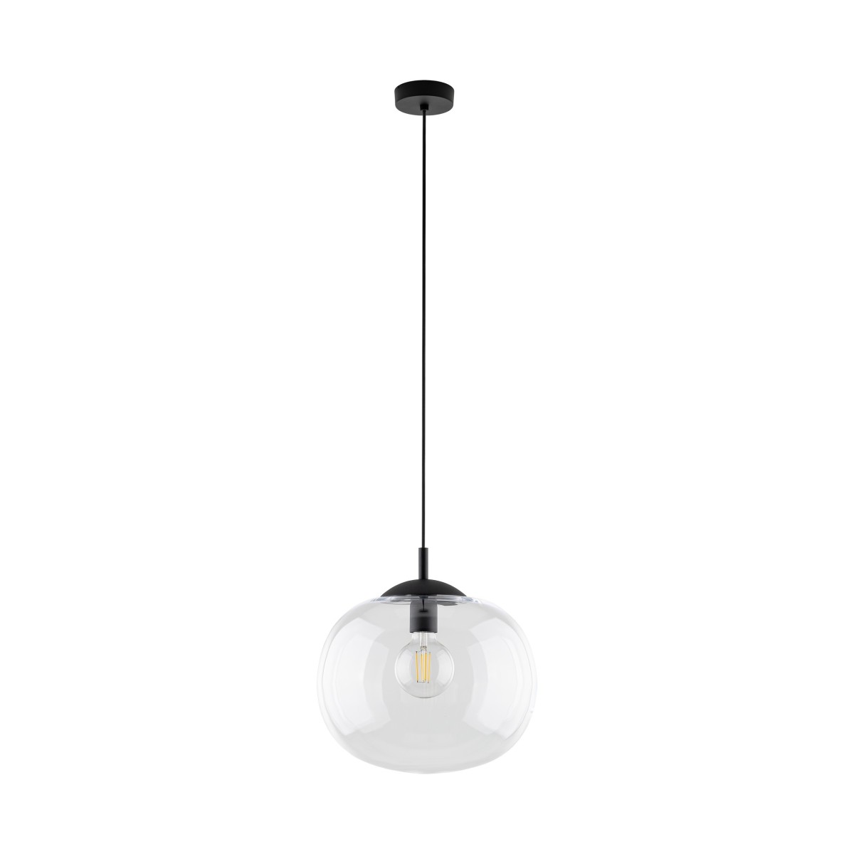 Lampa wisząca TK-Lighting VIBE TKL4818  Lampa sufitowa kolor - czarny - transparentny styl Loftowy  Klasyczny